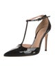 Gianvito Rossi Patent Leather T-Strap Pumps