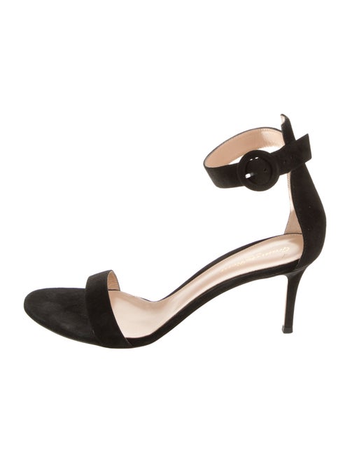 Gianvito Rossi Suede T-Strap Sandals