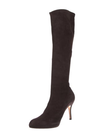 Gianvito Rossi Suede Sock Boots