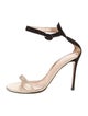 Gianvito Rossi Suede Colorblock Pattern Sandals