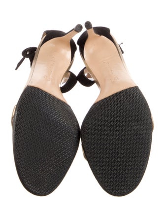 Gianvito Rossi Suede Colorblock Pattern Sandals