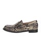 Gianvito Rossi Leather Animal Print Loafers