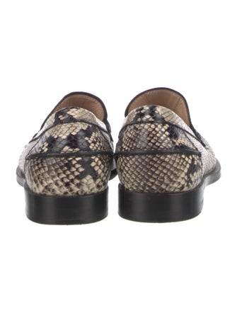Gianvito Rossi Leather Animal Print Loafers