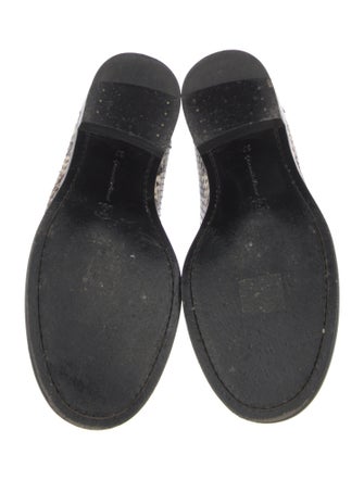 Gianvito Rossi Leather Animal Print Loafers