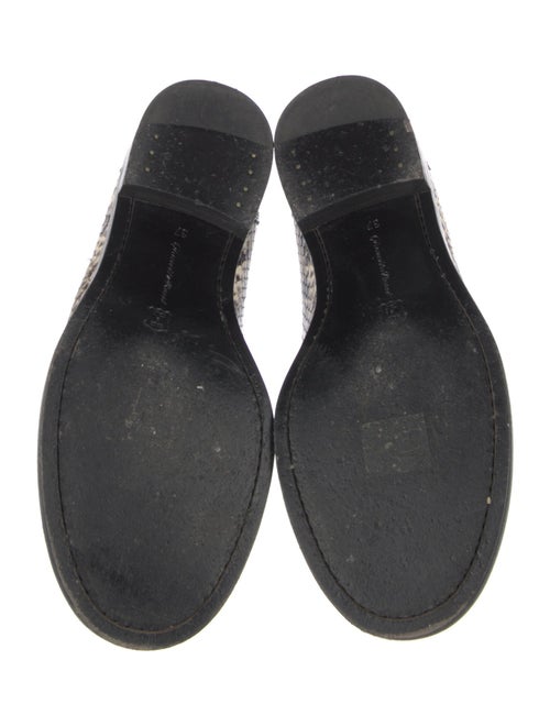 Gianvito Rossi Leather Animal Print Loafers