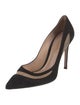 Gianvito Rossi Suede Colorblock Pattern Pumps