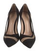 Gianvito Rossi Suede Colorblock Pattern Pumps