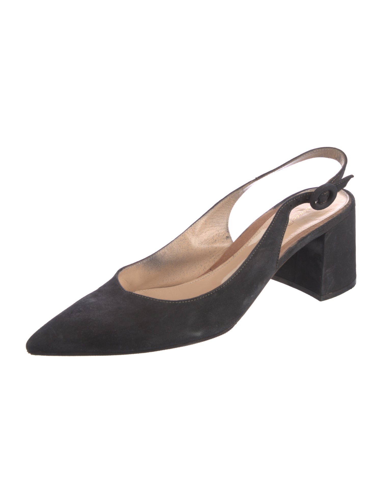 Gianvito Rossi Suede Slingback Pumps
