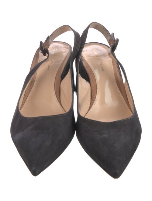 Gianvito Rossi Suede Slingback Pumps