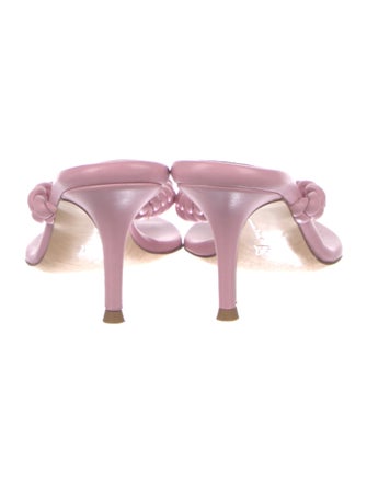 Gianvito Rossi Leather Braided Accents Slides