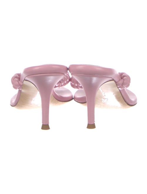 Gianvito Rossi Leather Braided Accents Slides