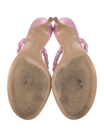 Gianvito Rossi Leather Braided Accents Slides