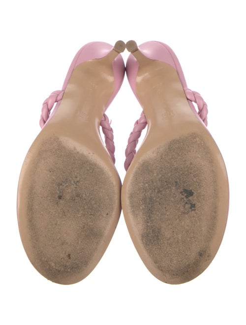 Gianvito Rossi Leather Braided Accents Slides