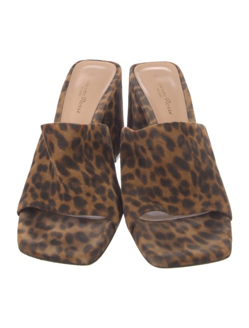 Gianvito Rossi Suede Printed Slides