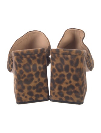 Gianvito Rossi Suede Printed Slides