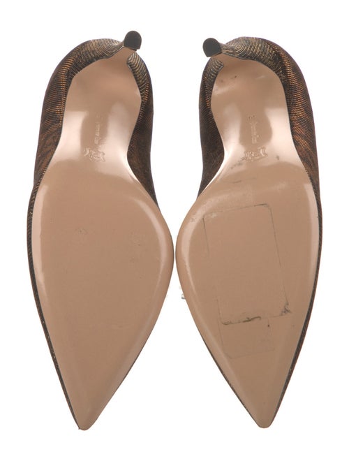 Gianvito Rossi Printed Glitter Accents Pumps