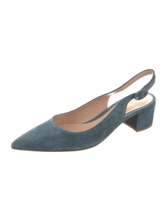 Gianvito Rossi Suede Slingback Pumps
