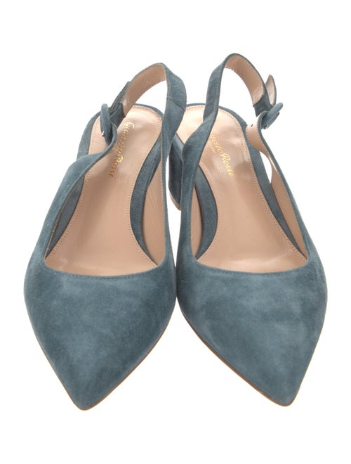 Gianvito Rossi Suede Slingback Pumps