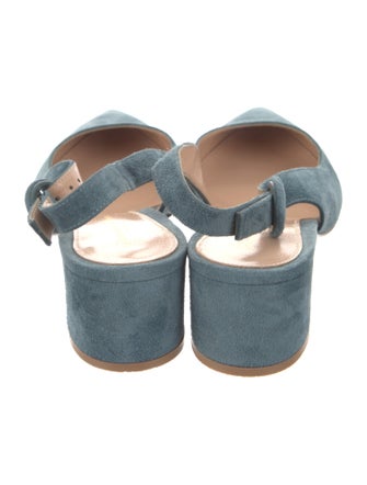 Gianvito Rossi Suede Slingback Pumps