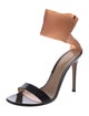 Gianvito Rossi Patent Leather Colorblock Pattern Sandals