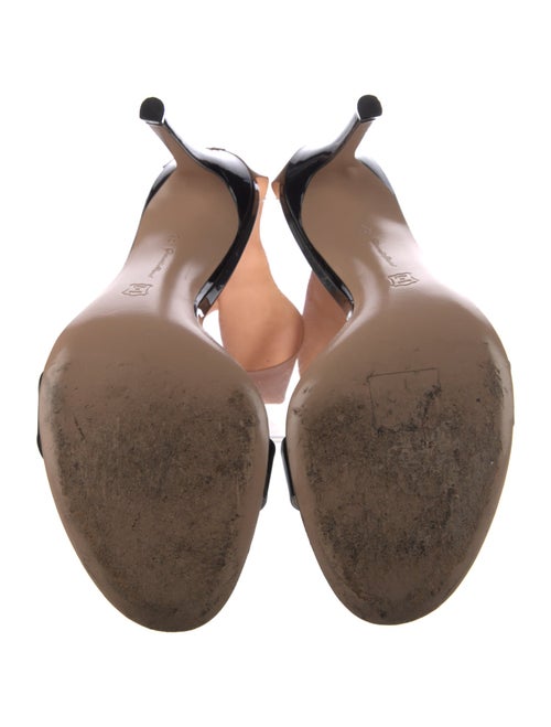 Gianvito Rossi Patent Leather Colorblock Pattern Sandals