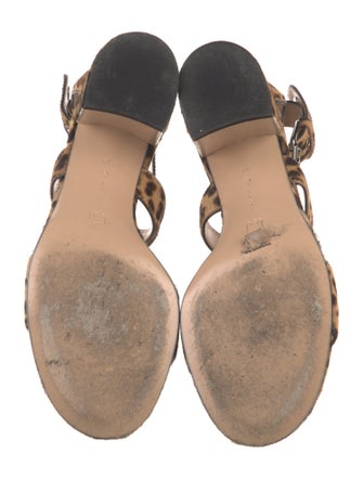 Gianvito Rossi Ponyhair Animal Print Sandals