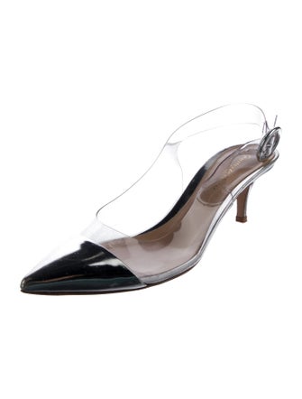 Gianvito Rossi Leather Slingback Pumps