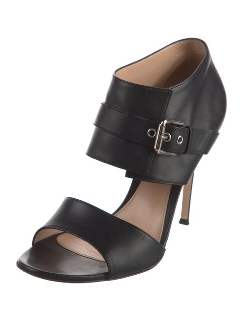 Gianvito Rossi Leather Cutout Accent Sandals