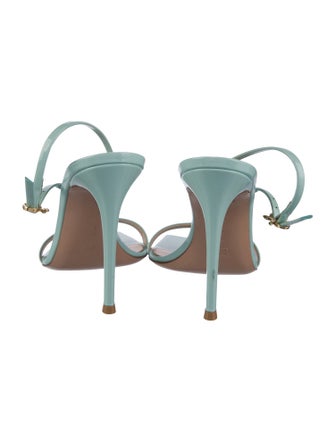 Gianvito Rossi Patent Leather Slingback Sandals