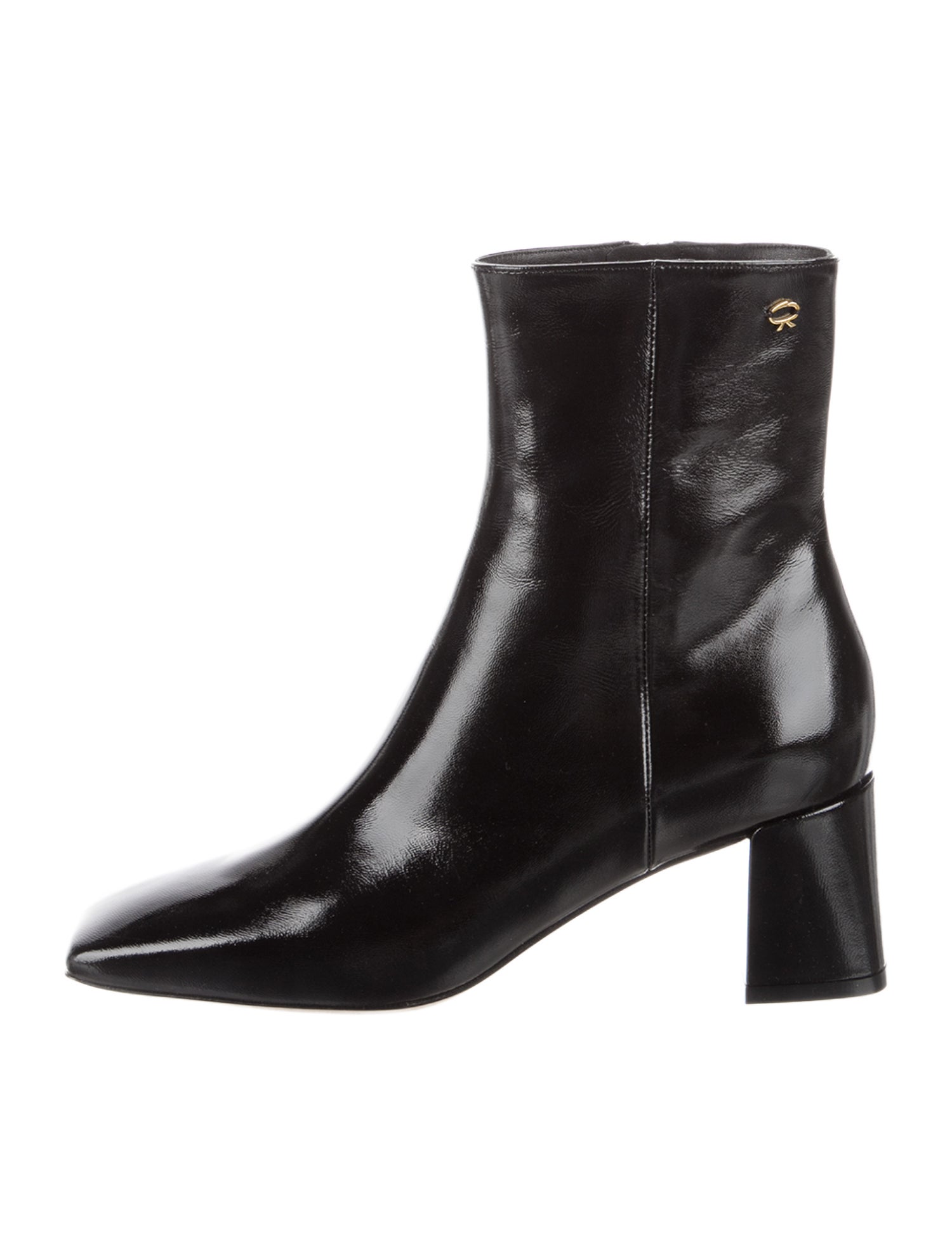 Gianvito Rossi Patent Leather Moto Boots