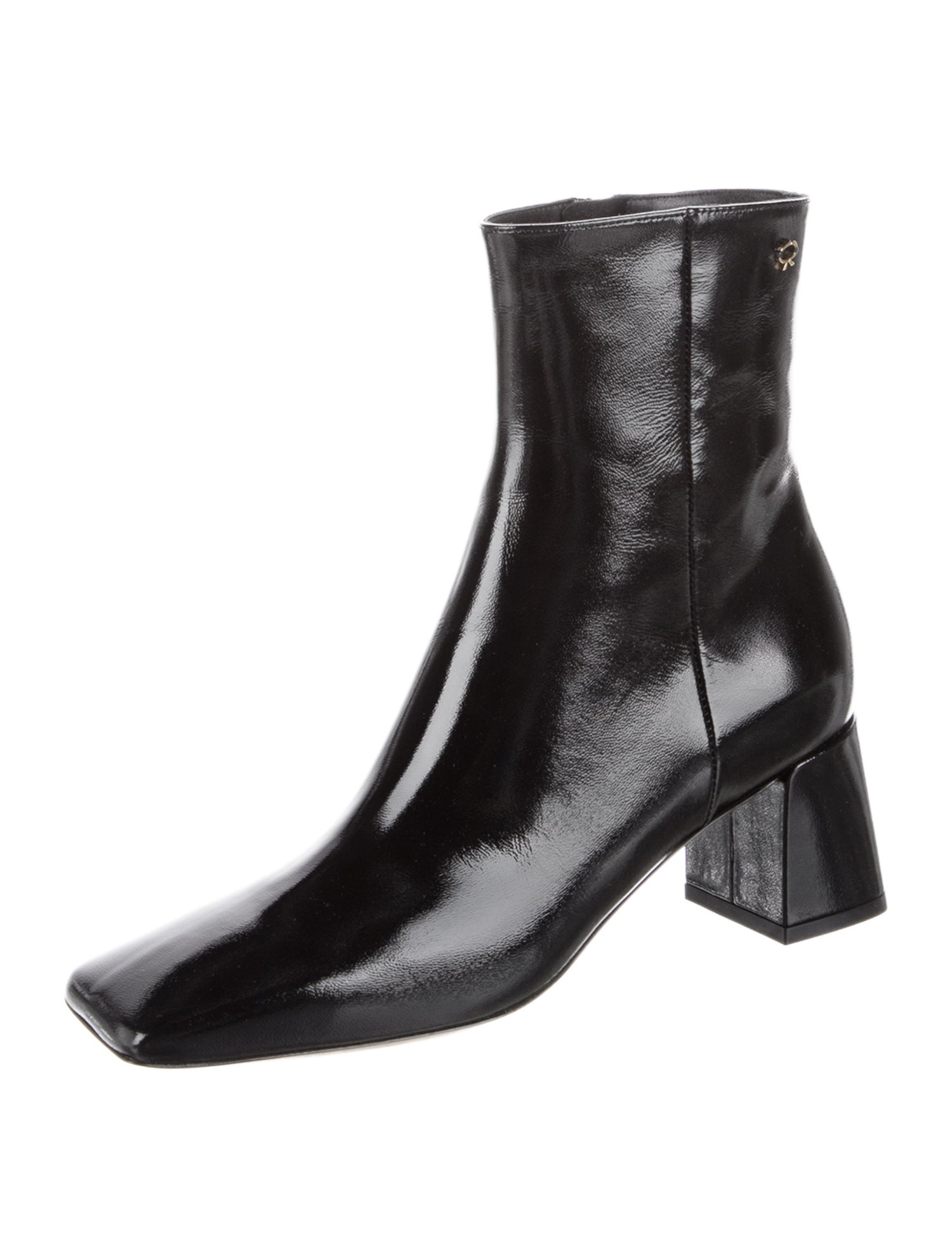 Gianvito Rossi Patent Leather Moto Boots