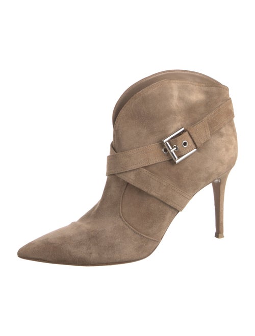 Gianvito Rossi Suede Leather Trim Embellishment Boots