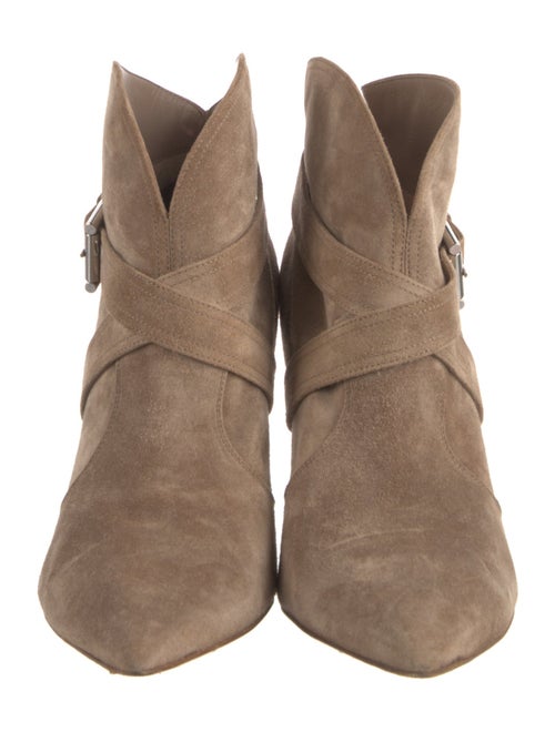 Gianvito Rossi Suede Leather Trim Embellishment Boots