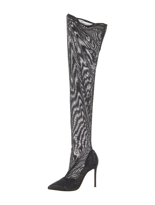 Gianvito Rossi Mesh Crystal Embellishments Boots