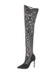 Gianvito Rossi Mesh Crystal Embellishments Boots