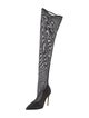 Gianvito Rossi Mesh Crystal Embellishments Boots