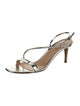 Gianvito Rossi Patent Leather Crystal Embellishments Slingback Sandals