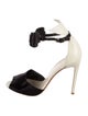 Gianvito Rossi Leather Bow Accents D'Orsay Pumps