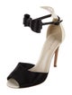 Gianvito Rossi Leather Bow Accents D'Orsay Pumps