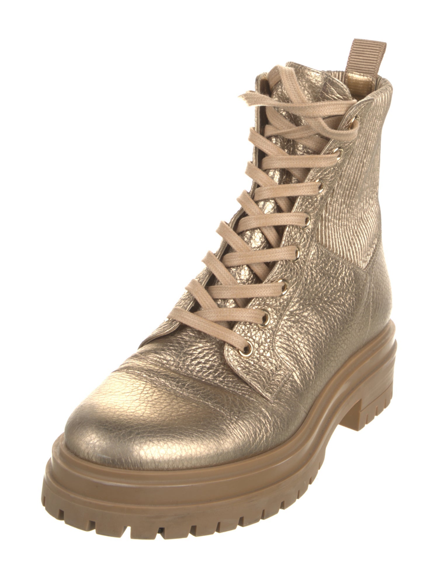 Gianvito Rossi Leather Combat Boots