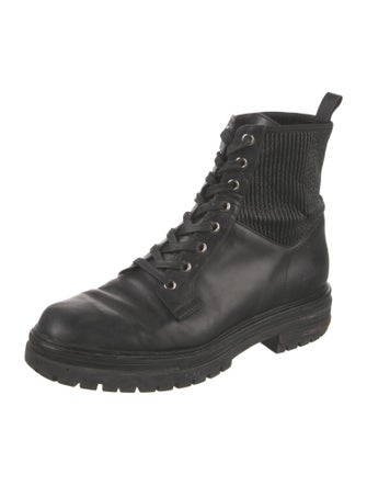 Gianvito Rossi Leather Combat Boots