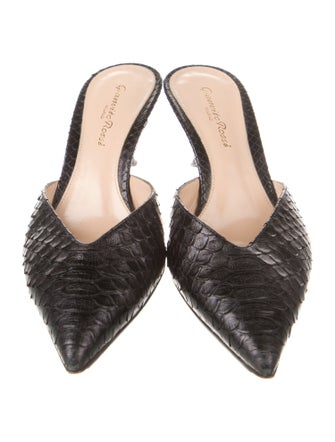 Gianvito Rossi Python Animal Print Mules