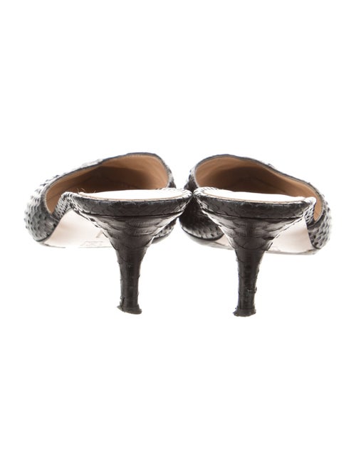 Gianvito Rossi Python Animal Print Mules
