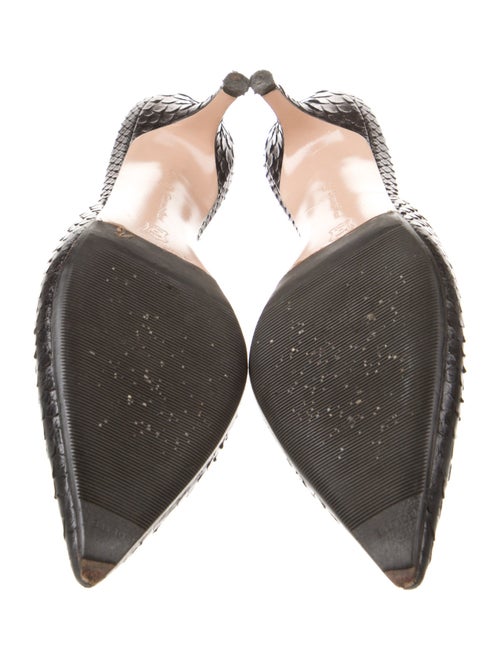 Gianvito Rossi Python Animal Print Mules