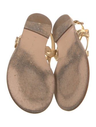 Gianvito Rossi Leather Colorblock Pattern Sandals