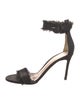 Gianvito Rossi Denim Raw-Edge Trim D'Orsay Pumps