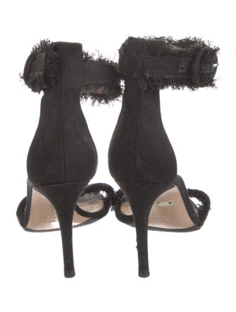 Gianvito Rossi Denim Raw-Edge Trim D'Orsay Pumps