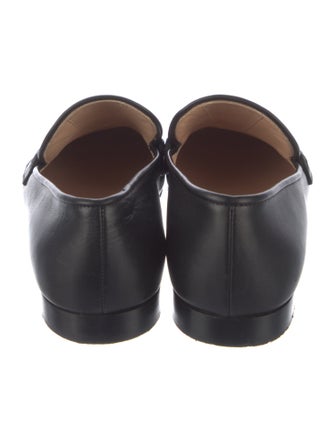 Gianvito Rossi Leather Braided Accents Loafers