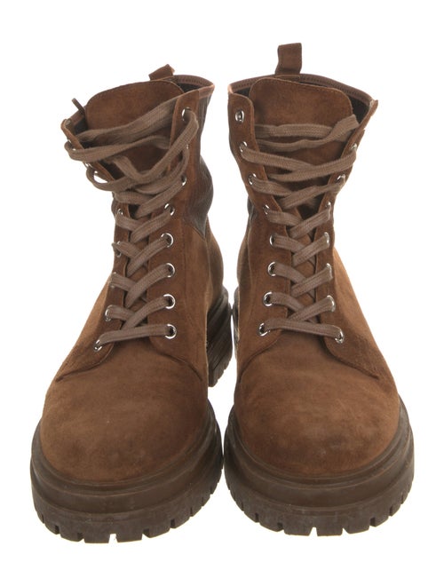 Gianvito Rossi Suede Combat Boots