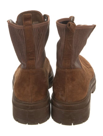 Gianvito Rossi Suede Combat Boots